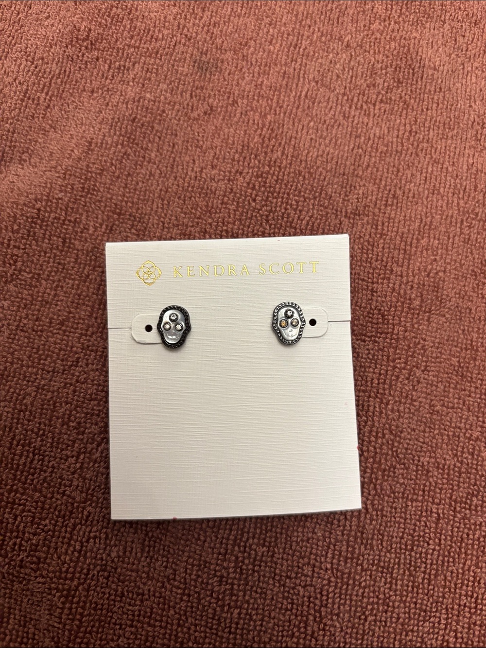 Kendra Scott Silver Skull Stud Earrings